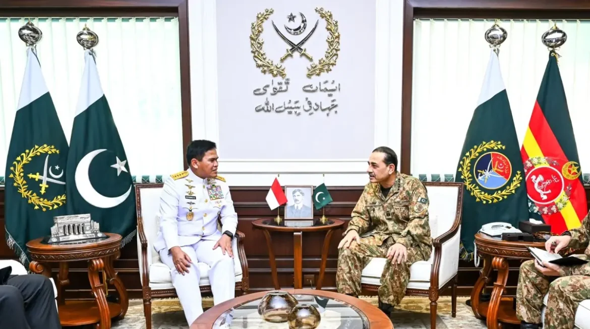 Field Marshal Asim Munir meets with Indonesian Navy Chief and Lebanese Interior Minister